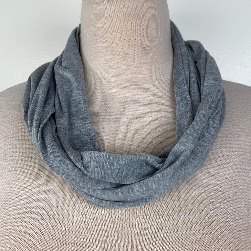 Miley Cyrus Gray Infinity Scarf 62" Around X 8" Wide 100% Polyester